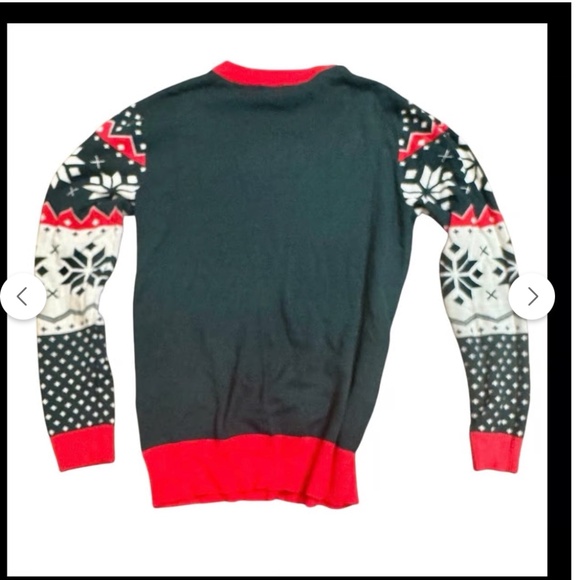 “Santa! OMG, I Know Him” Buddy The Elf Christmas Sweater. elf brand, Size SM - Picture 3 of 3